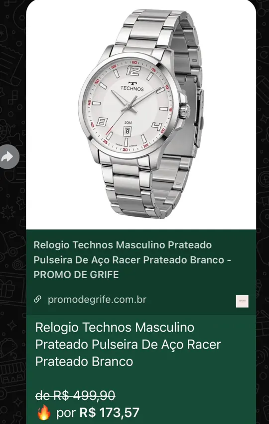Exemplo de oferta publicada