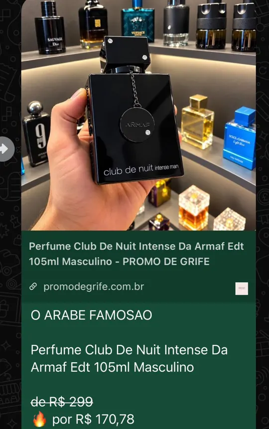 Exemplo de oferta publicada