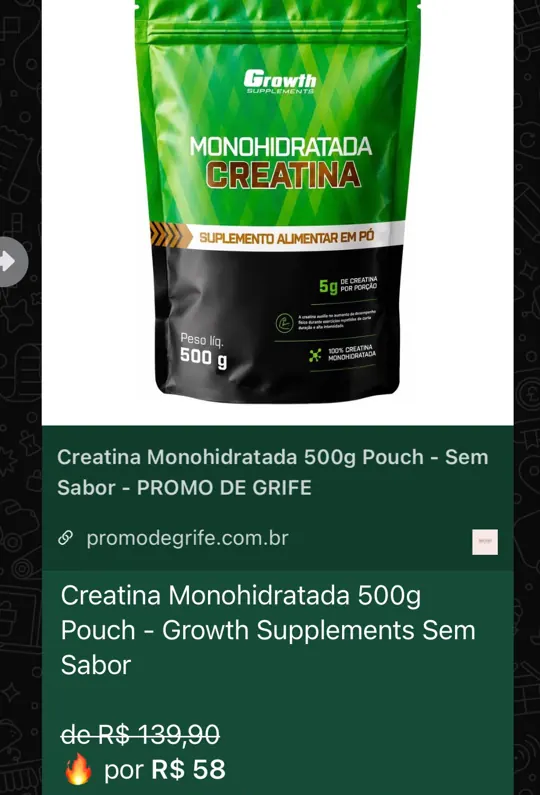 Exemplo de oferta publicada
