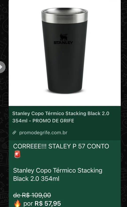 Exemplo de oferta publicada