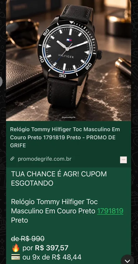 Exemplo de oferta publicada