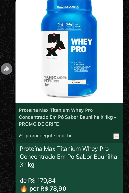 Exemplo de oferta publicada
