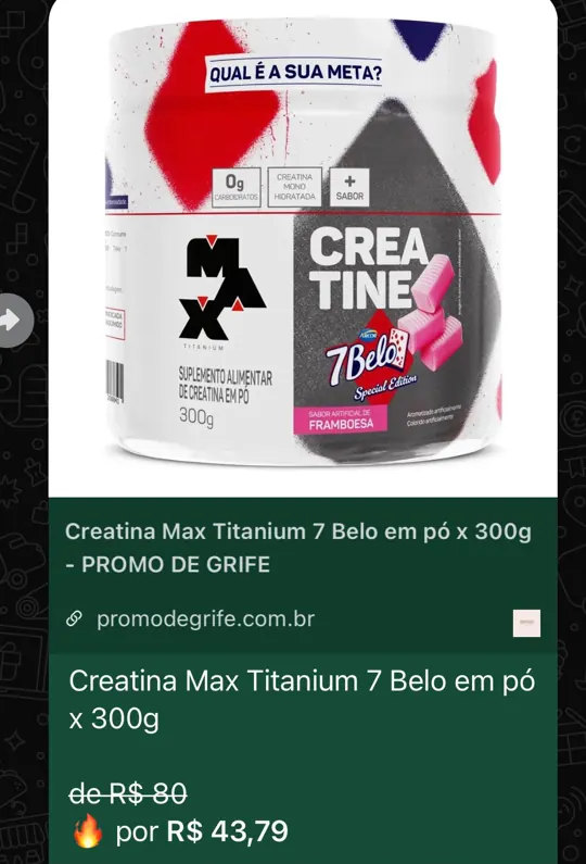 Exemplo de oferta publicada