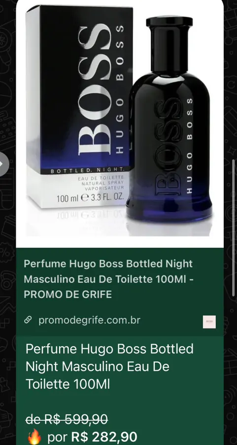 Exemplo de oferta publicada